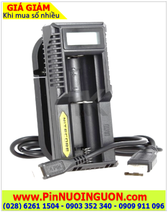 Nitecore UM10; Máy sạc pin Lithium Nitecore UM10 _Sạc pin 18650, 16340, 14500, 18350,,.sạc điện bằng cổng USB